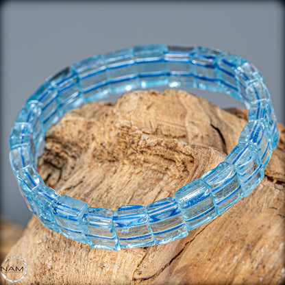 Eleganz in Blau – Aquamarin-Armband Afghanistan -27,67g 138,35ct