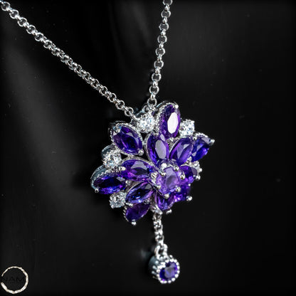 Amethyst-Kette – elegante Tiefe in leuchtendem Violett - 5,97g-29,85ct