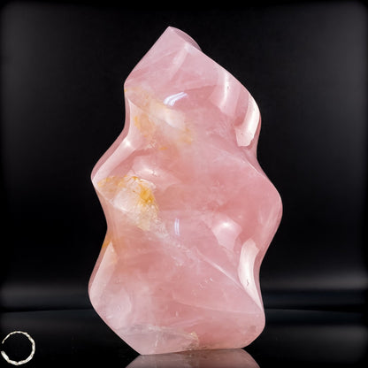 Natürliche Rosenquarz-Kristall Flamme aus Brasilien - 1959,94g