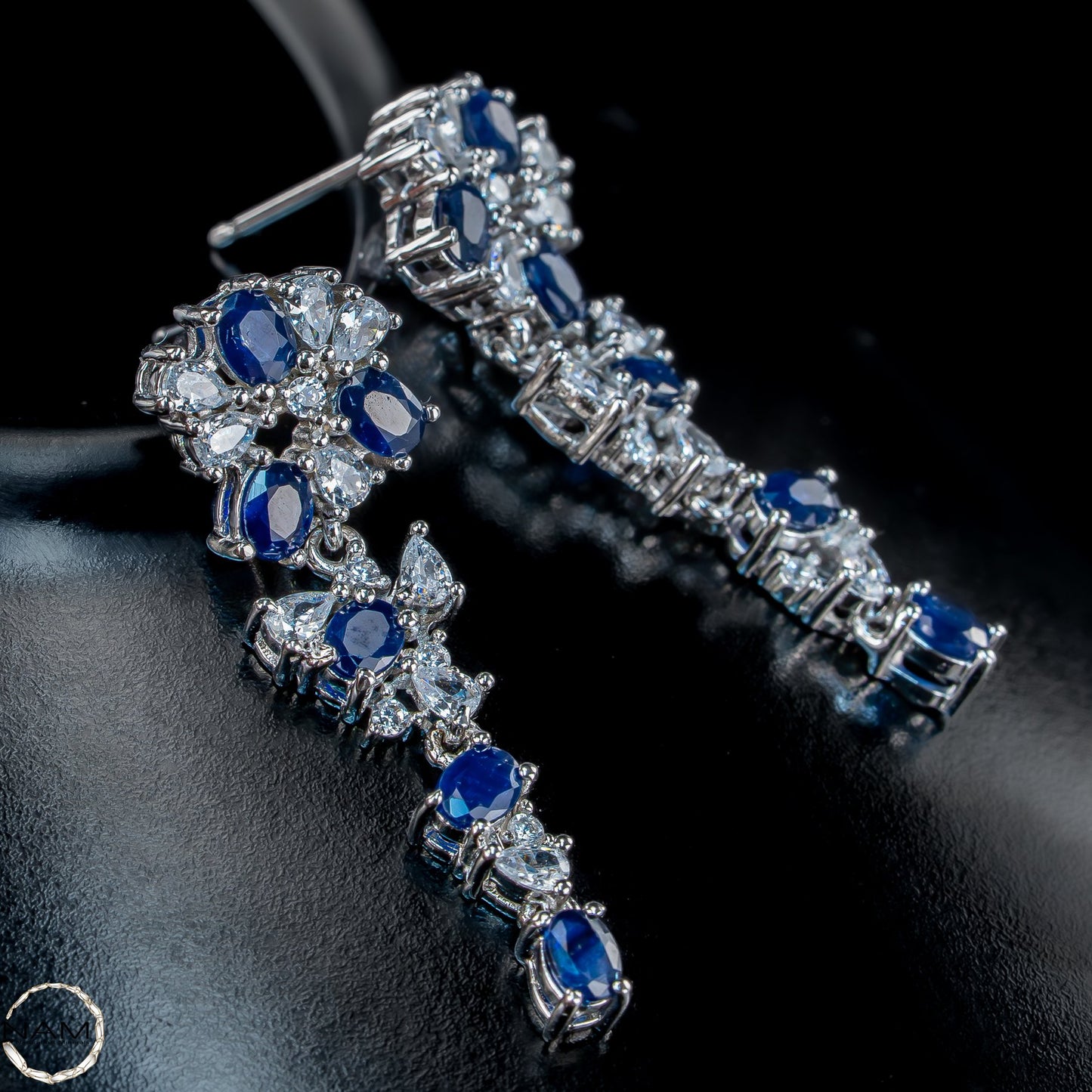 Exklusive Saphir-Ohrringe voller Eleganz-5,18g / 25,9ct