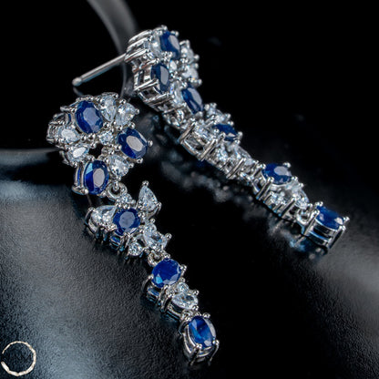 Exklusive Saphir-Ohrringe voller Eleganz-5,18g / 25,9ct