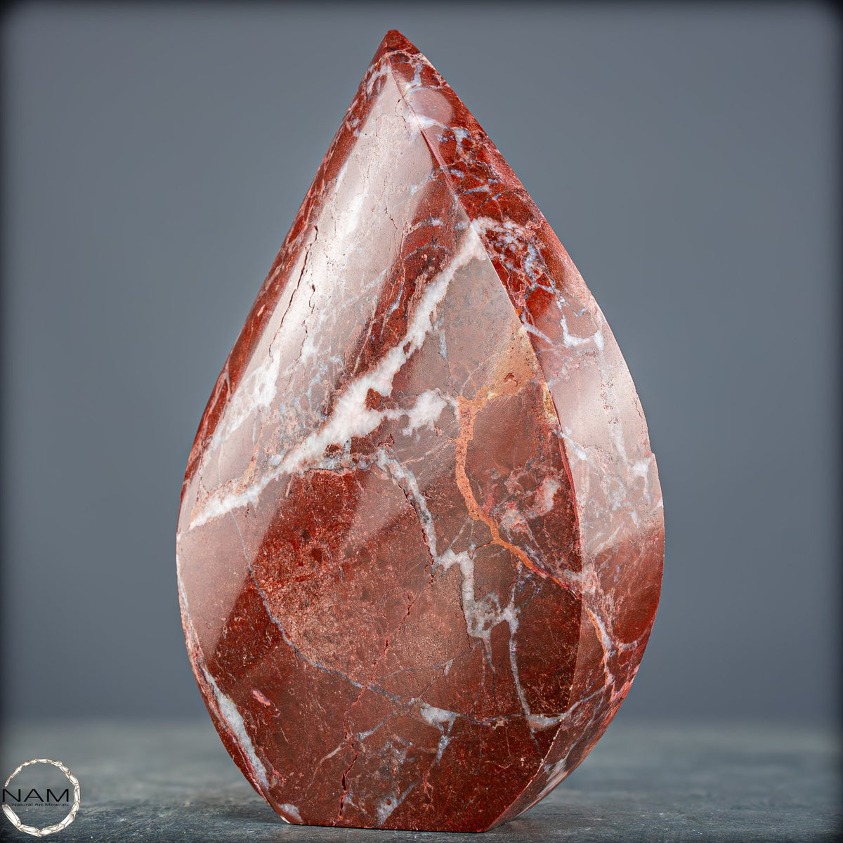 Himalaya-Jaspis-Flamme – Kraftvolle Naturzeichnung-1002,33g