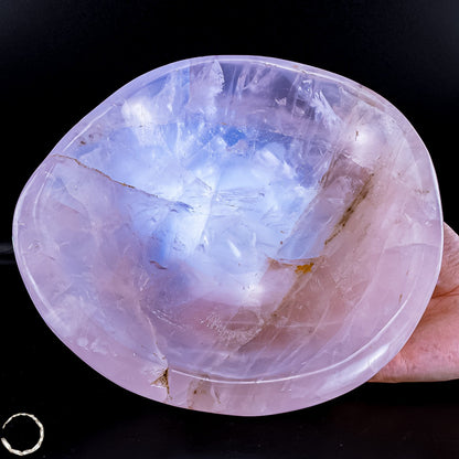 Natürliche Rosenquarz Schale / Schüssel 2065,33g