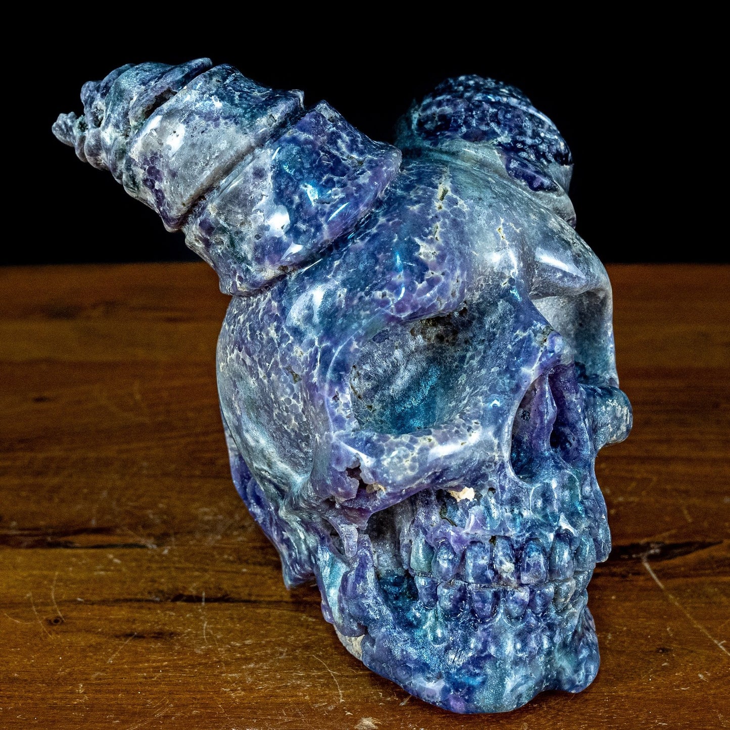 Natürlicher Botryoidal Chalcedony Kristall-Totenkopf - 3320,84g