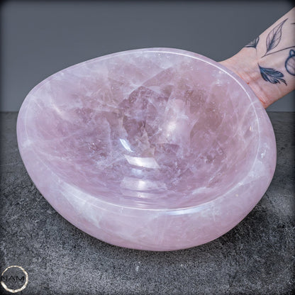Natürliche Rosenquarz Schale / Schüssel - 3483,31g