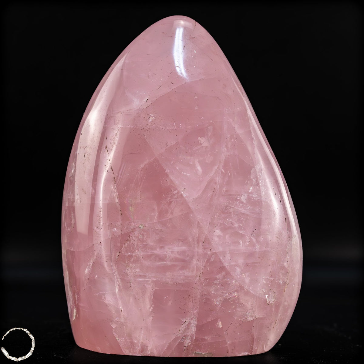 Natürliche Rosenquarz-Kristall Freiform aus Brasilien - 950,38g