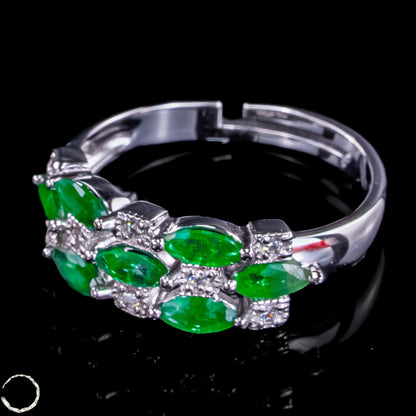 Eleganter Smaragd Ring aus 925er Silber - 2,69g 13,45ct