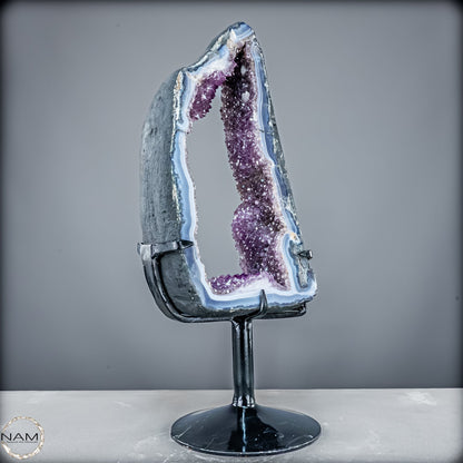 Amethyst-Achat-Druse Ein beeindruckendes Naturkunstwerk - 8112,72g