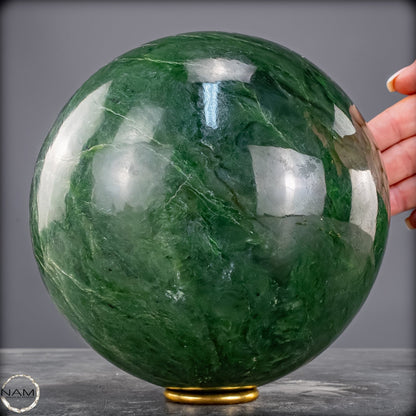 Natürliche Jade-Nephrit Kugel aus Burma -6366,22g