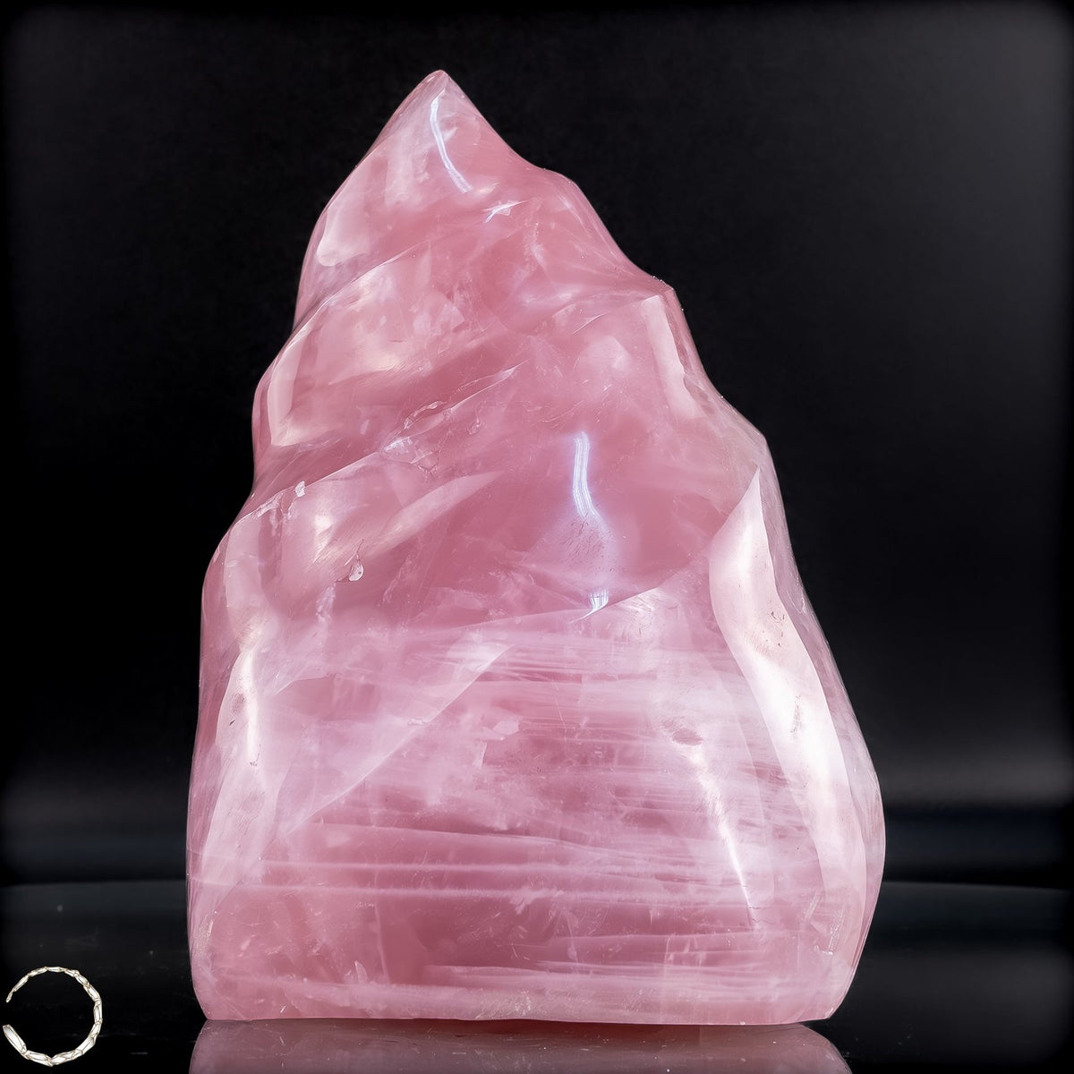 Natürliche Rosenquarz-Kristall Flamme aus Brasilien -1586,17g