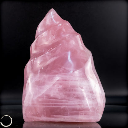 Natürliche Rosenquarz-Kristall Flamme aus Brasilien -1586,17g