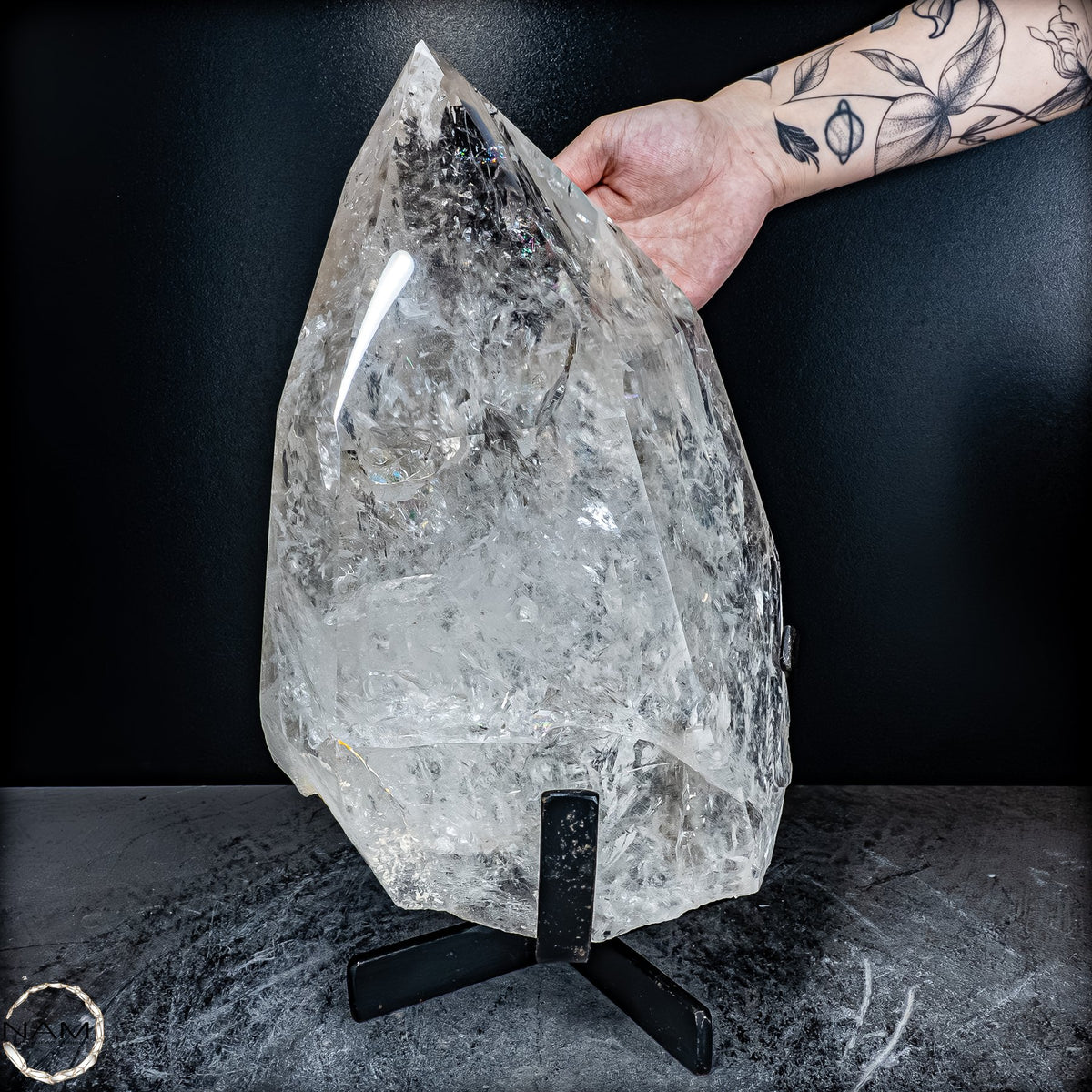 Natürlicher Lumerische Quartz Kristall Phantom auf Ständer - 10802,49g