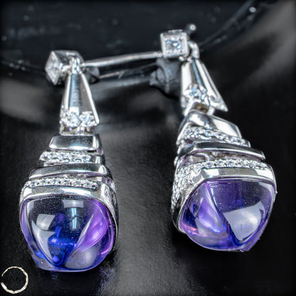 Amethyst Ohrringe aus 925er Silber  6,79g 33,95ct