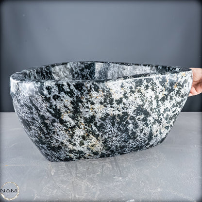 Natürliche Indigo Gabbro - Merlinite Schüssel - 81 kg