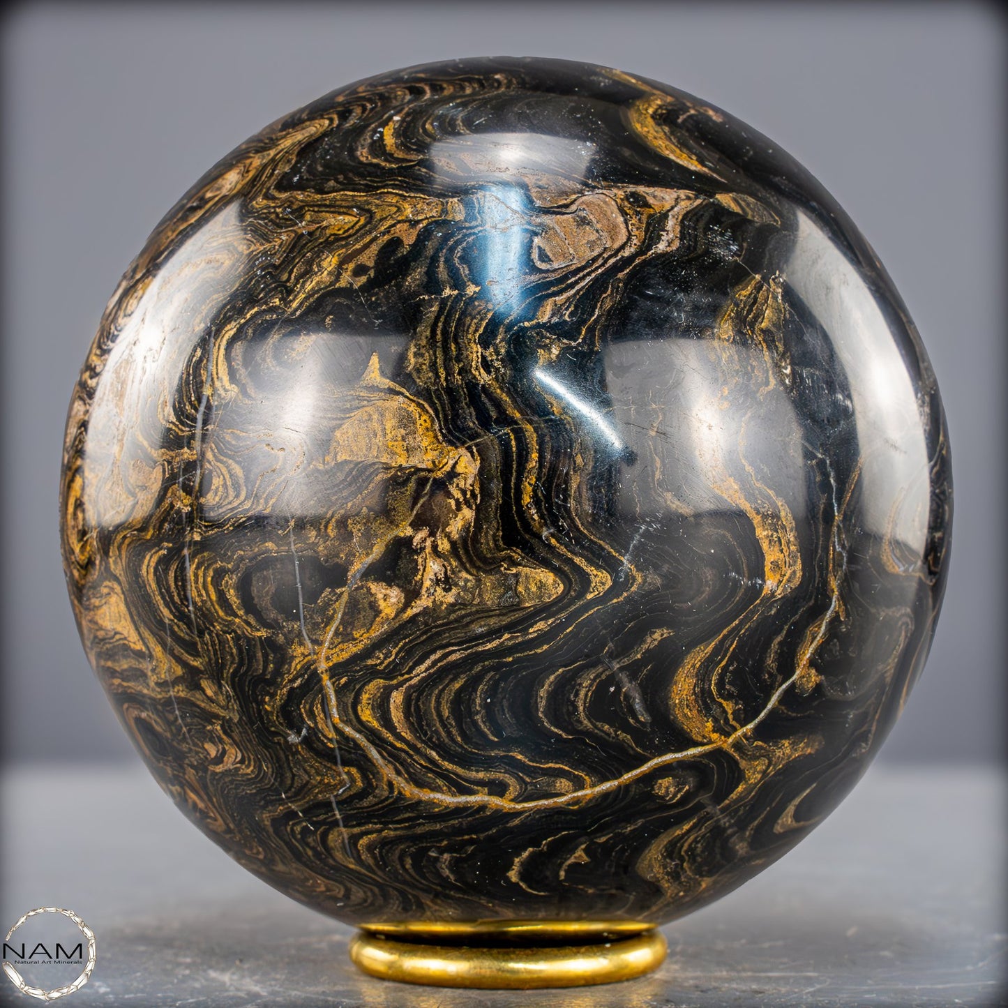 Natürliche Stromatolith (Fossile Algen) Kugel - 2316,17g - 126mm