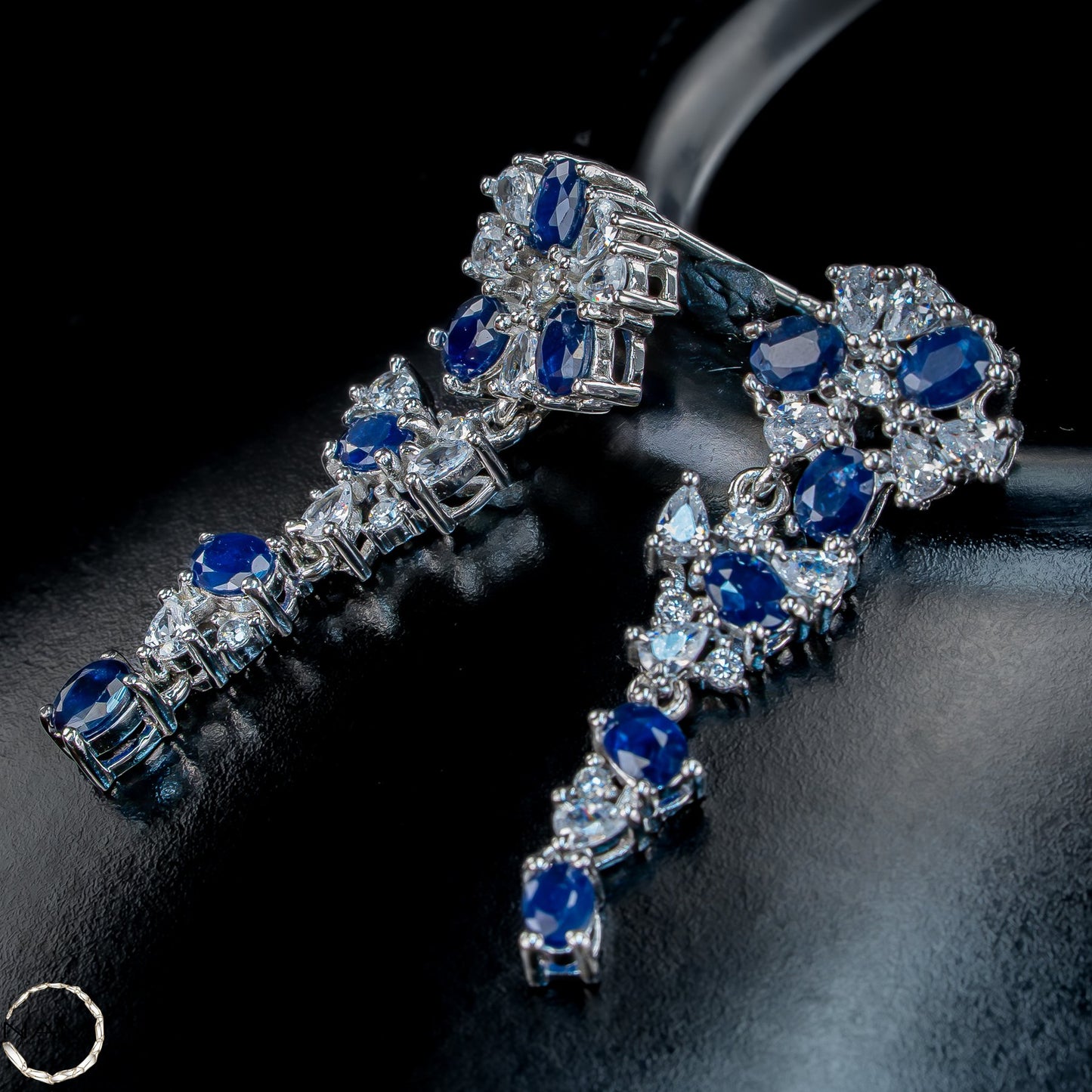 Exklusive Saphir-Ohrringe voller Eleganz-5,18g / 25,9ct