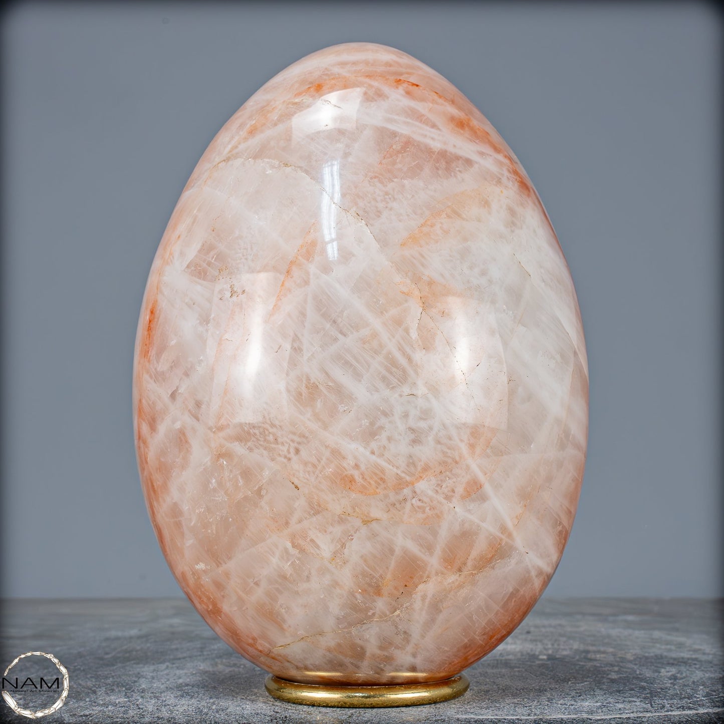 Natürliches Rotes Feuerquarz-Kristall Ei - 5563,12g