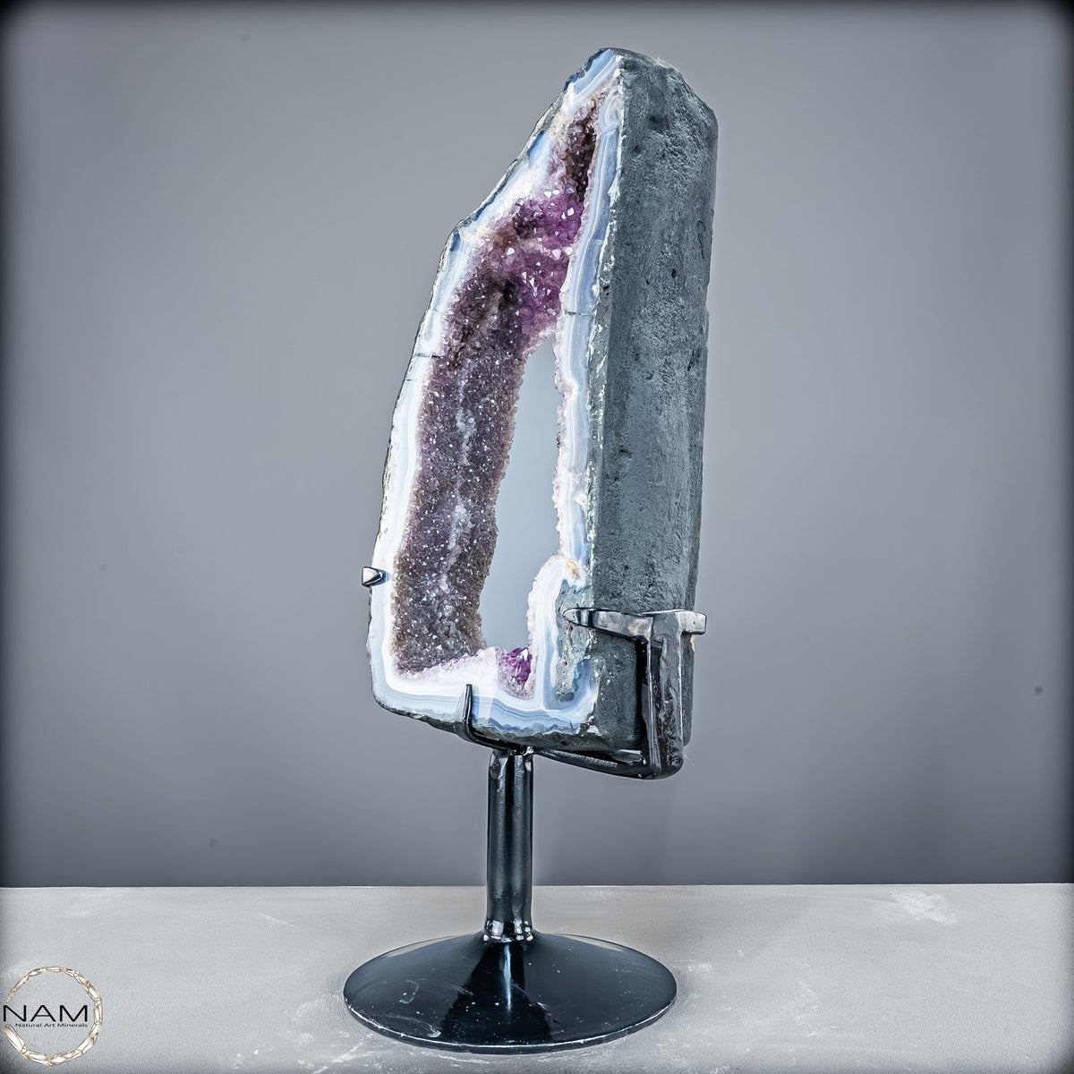 Amethyst-Achat-Druse Ein beeindruckendes Naturkunstwerk - 8112,72g