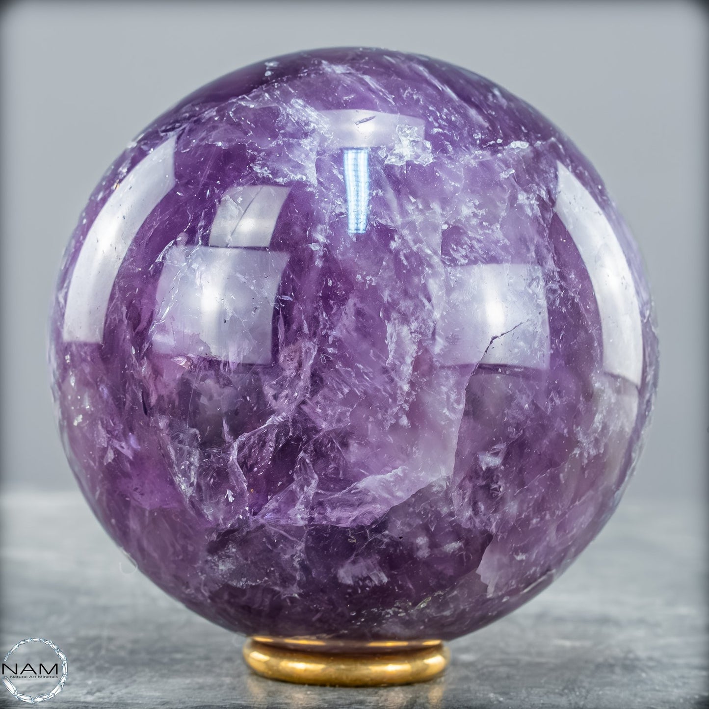 Natürliche Amethyst-Kristall Kugel, Brasilien - 732,69g - 77mm
