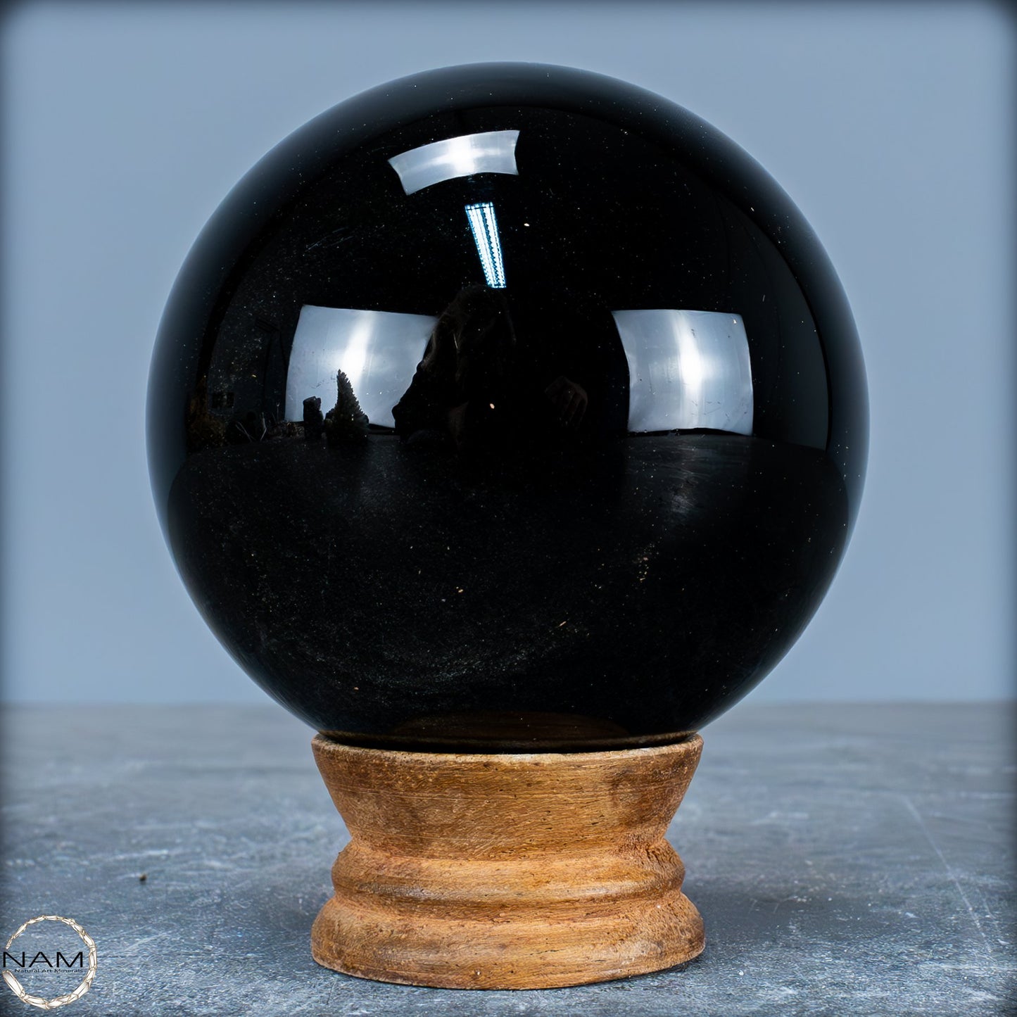 Natürliche Schwarze Obsidian Kristall-Kugel - 642,12g - 80mm