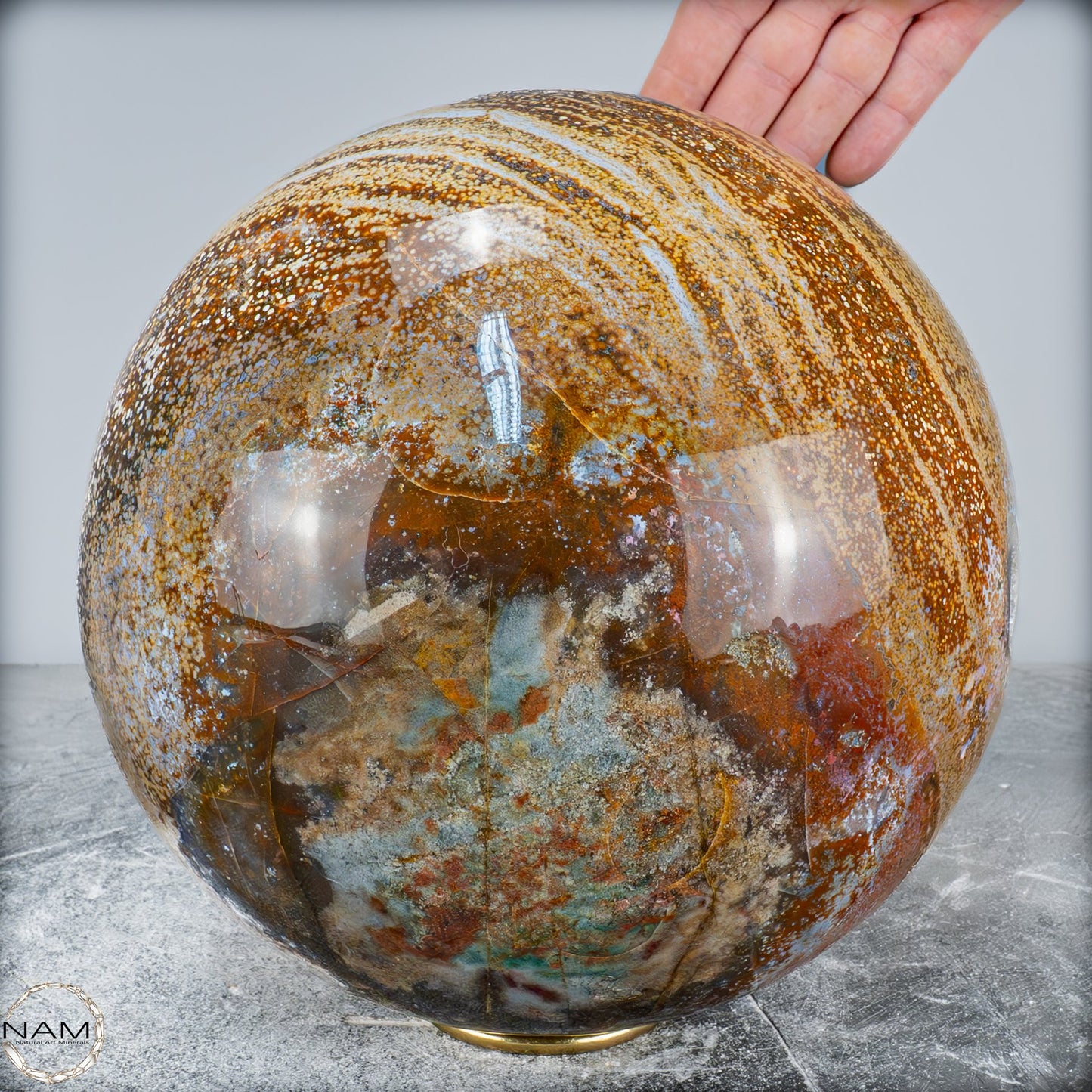 Natürliche Ocean-Jaspis-Achat Kugel - 14340,25g