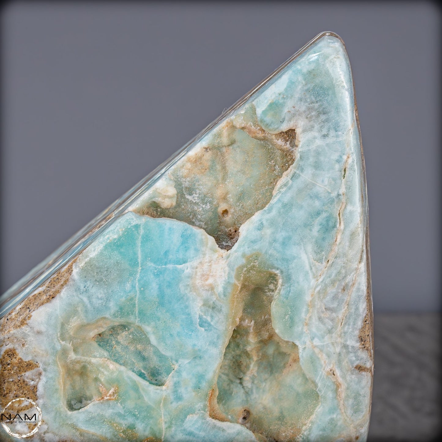 Natürlicher Blau-Grüne Aragonit Kristall-Freiform - 2287,04g