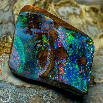 Natürlicher Boulder Opal aus Australien Edelsteinqualität Poliert - 11,202g