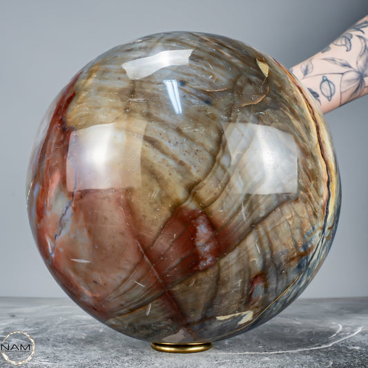 Natürliche Ocean-Jaspis-Achat Kugel 12489,33g