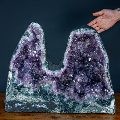 Natürlicher Zwillings-Amethyst und Achat-Druse, Uruguay - 22419,37g