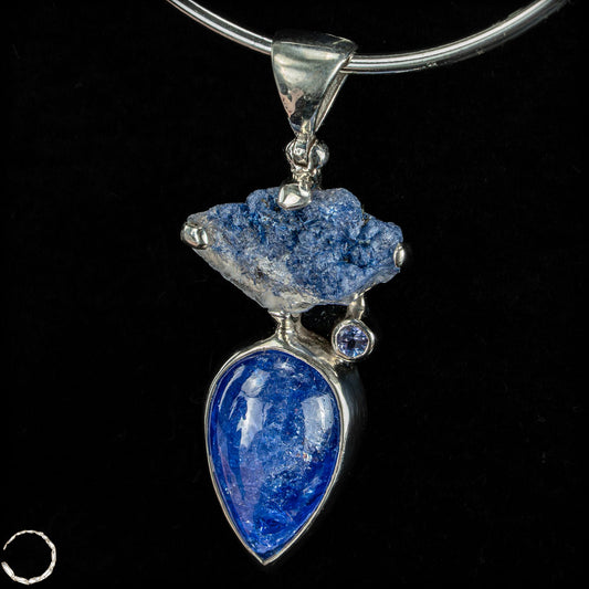 Einzigartiger Tansanit-Anhänger – rohe Eleganz trifft tiefes Blau - 43,15ct
