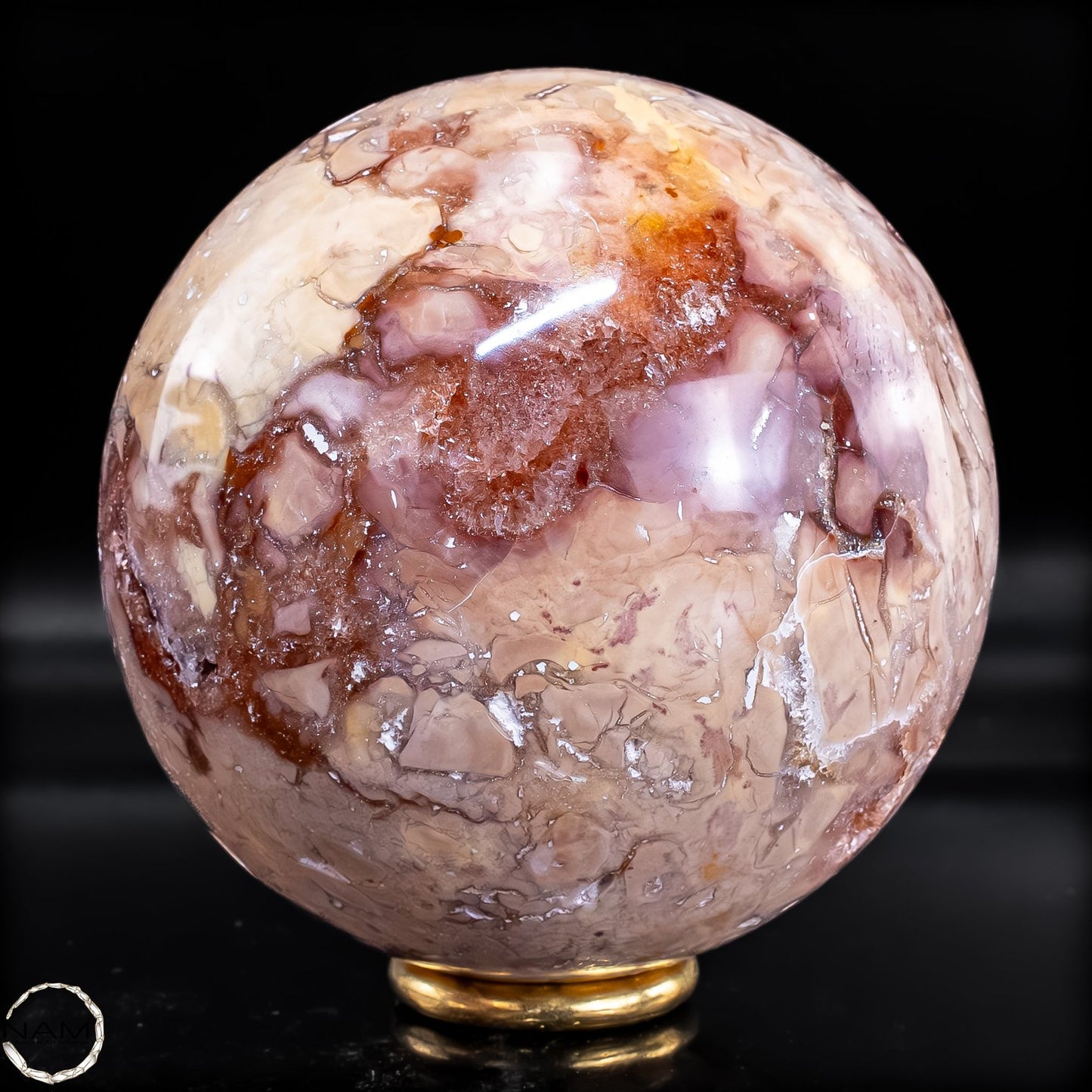 Natürliche Ocean-Jaspis-Achat Kugel -628,26g
