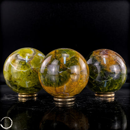 Exklusives Grünes Opal Kugel Set - 880,46g