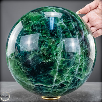 Natürliche Grüne Fluorit Kristallkugel, Spitzenqualität - 12483,19g