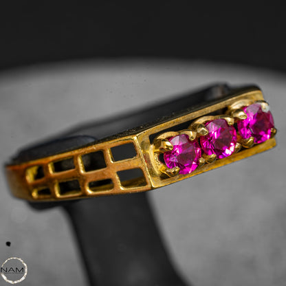 Rubin-Diamant-Ring aus 333er Gold – Ein Symbol von Leidenschaft und Eleganz -10,9ct