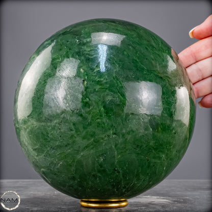 Natürliche Jade-Nephrit Kugel aus Burma -6366,22g
