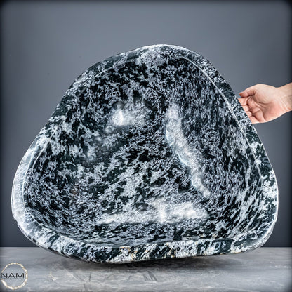 Natürliche Indigo Gabbro - Merlinite Schüssel - 81 kg