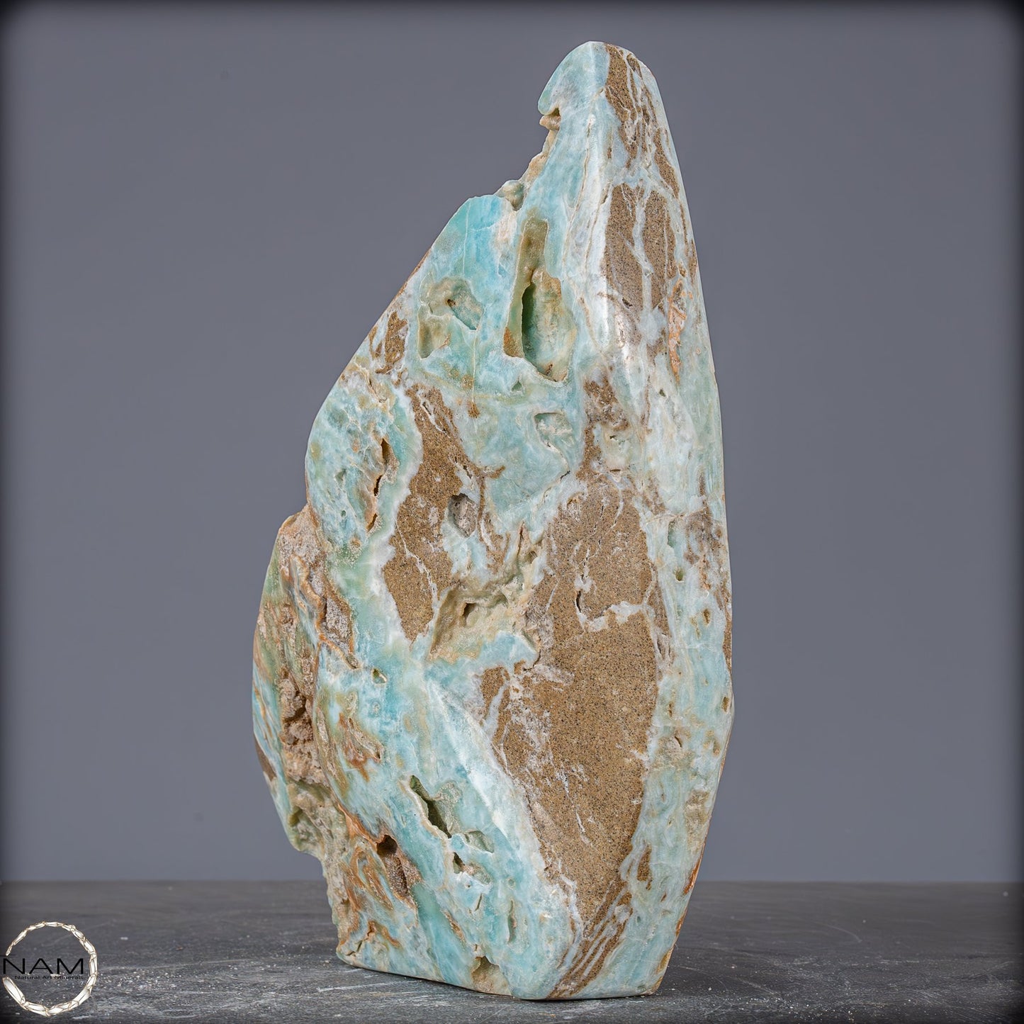 Natürlicher Blau-Grüne Aragonit Kristall-Freiform - 2287,04g