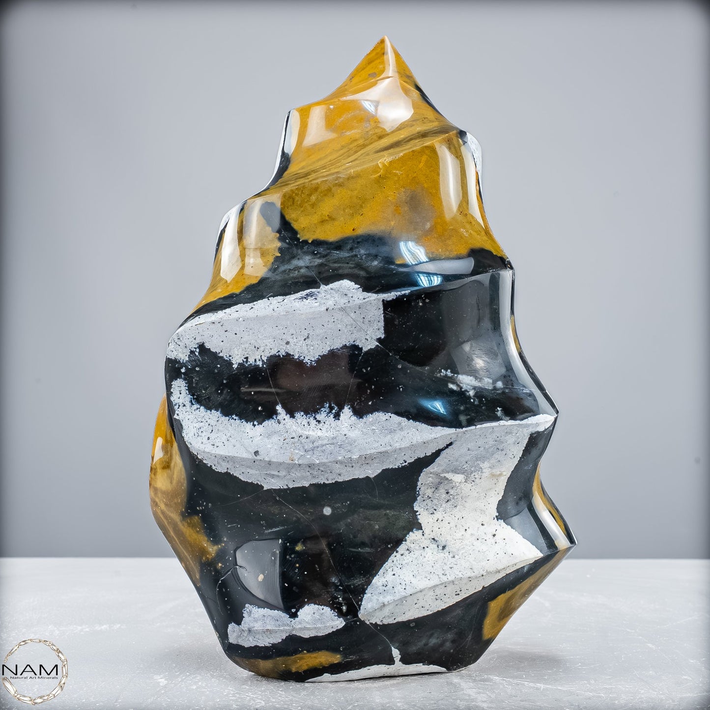 Natürliche Jaspis-Chalcedon Kristallflamme - 2537,18g