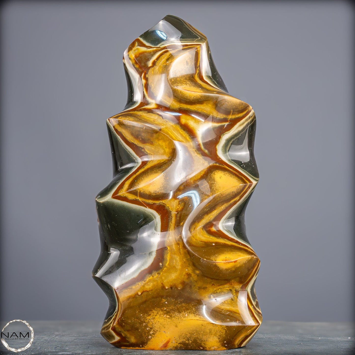 Natürliche Polychrome Jaspis Kristall-Flamme - 1940,44g