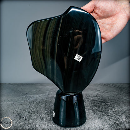 Natürliche Regenbogen-Obsidian -Skulptur - 1272,39g