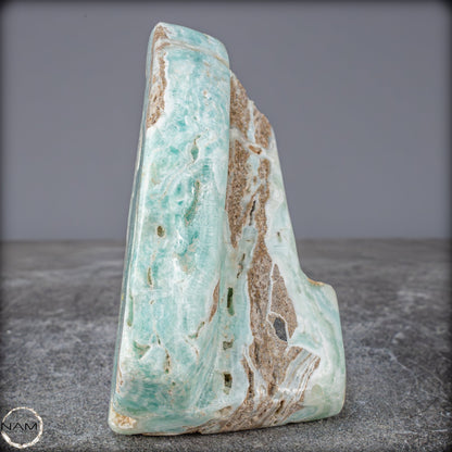 Natürlicher Blau-Grüne Aragonit Kristall-Freiform - 890,17g