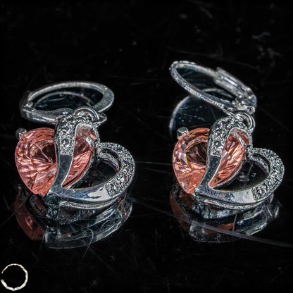 Elegante Topas-Ohrringe in Herzform - 4,08g 20,4ct