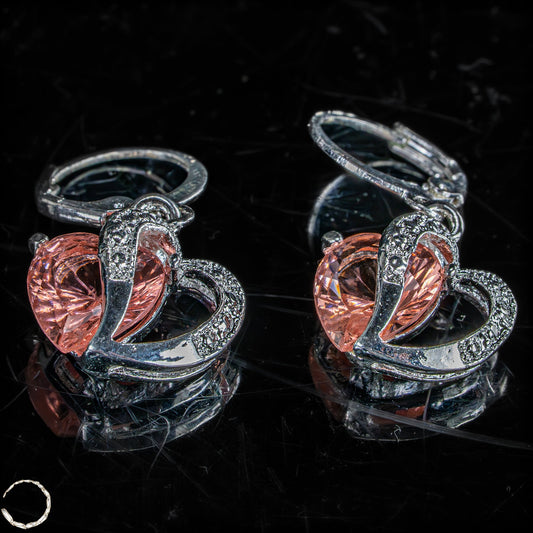 Elegante Topas-Ohrringe in Herzform - 4,08g 20,4ct