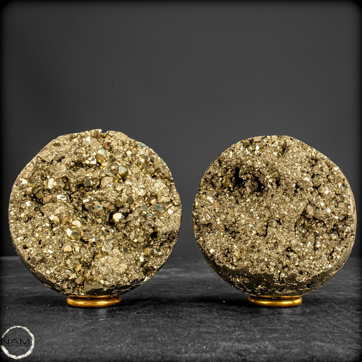 Pyrit-Kugel-Set – Goldener Glanz -1896,69g