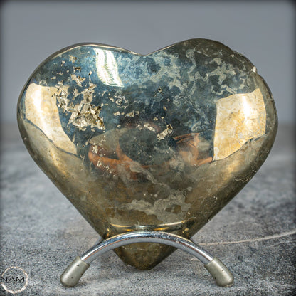 Natürliches Pyrit, Quarz und Galena Kristall Herz/Druse - 1044,28g