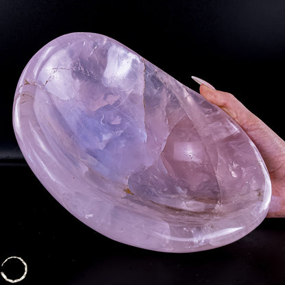 Natürliche Rosenquarz Schale / Schüssel 2065,33g