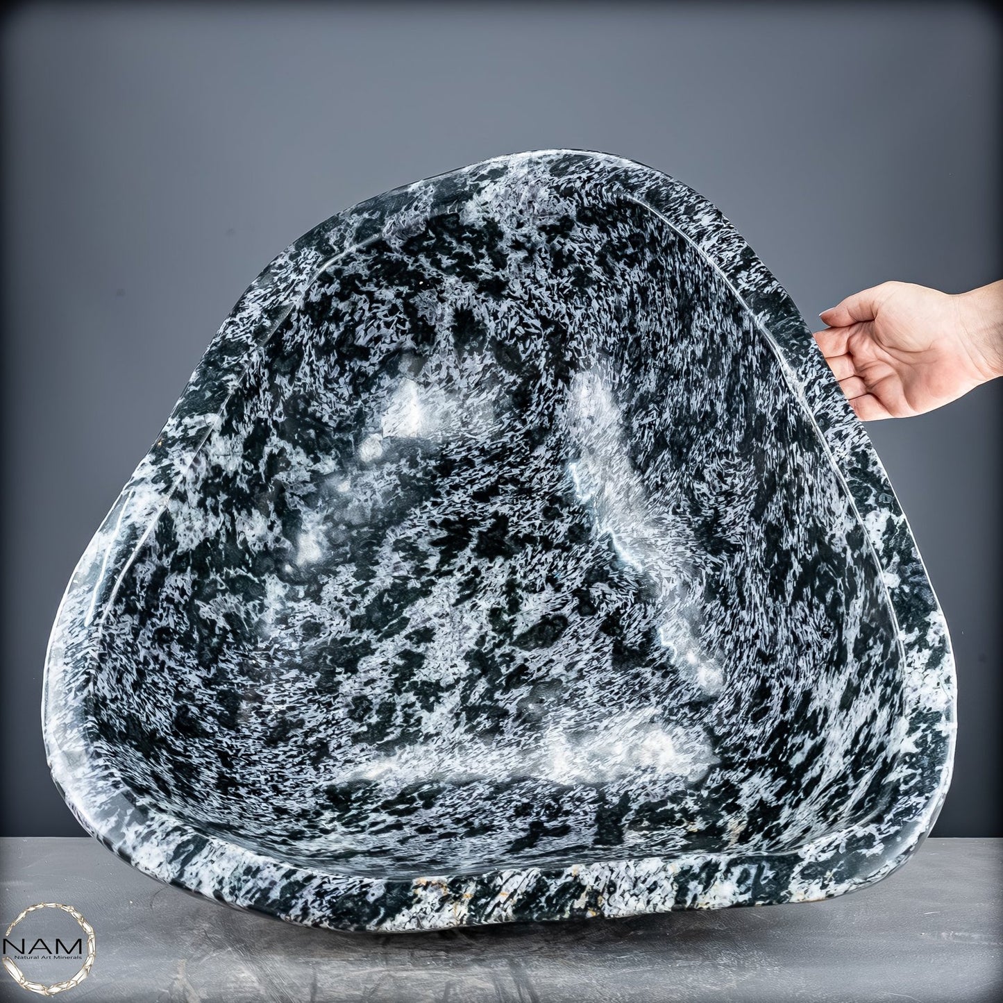 Natürliche Indigo Gabbro - Merlinite Schüssel - 81 kg