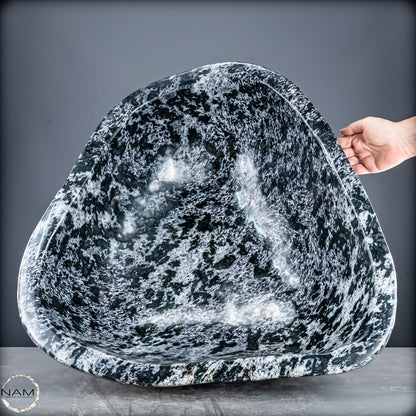 Natürliche Indigo Gabbro - Merlinite Schüssel - 81 kg
