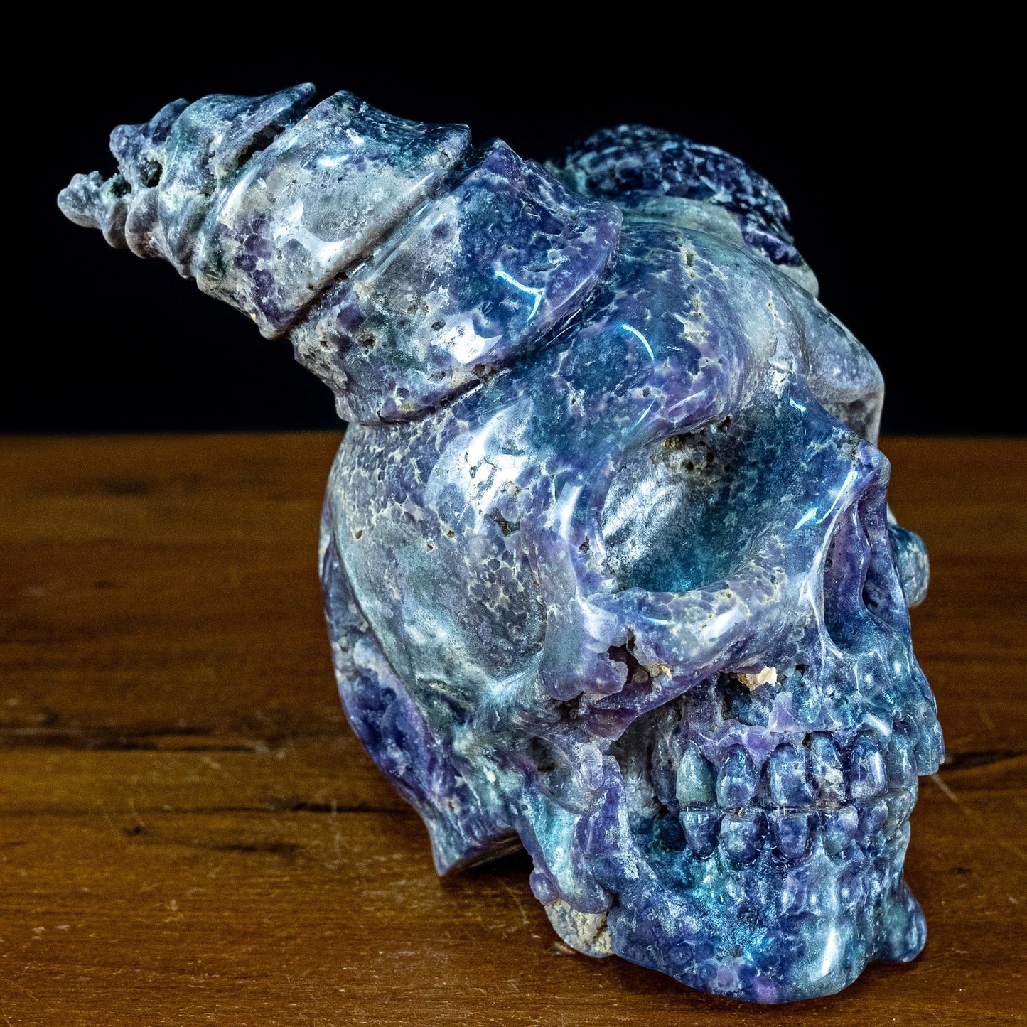 Natürlicher Botryoidal Chalcedony Kristall-Totenkopf - 3320,84g