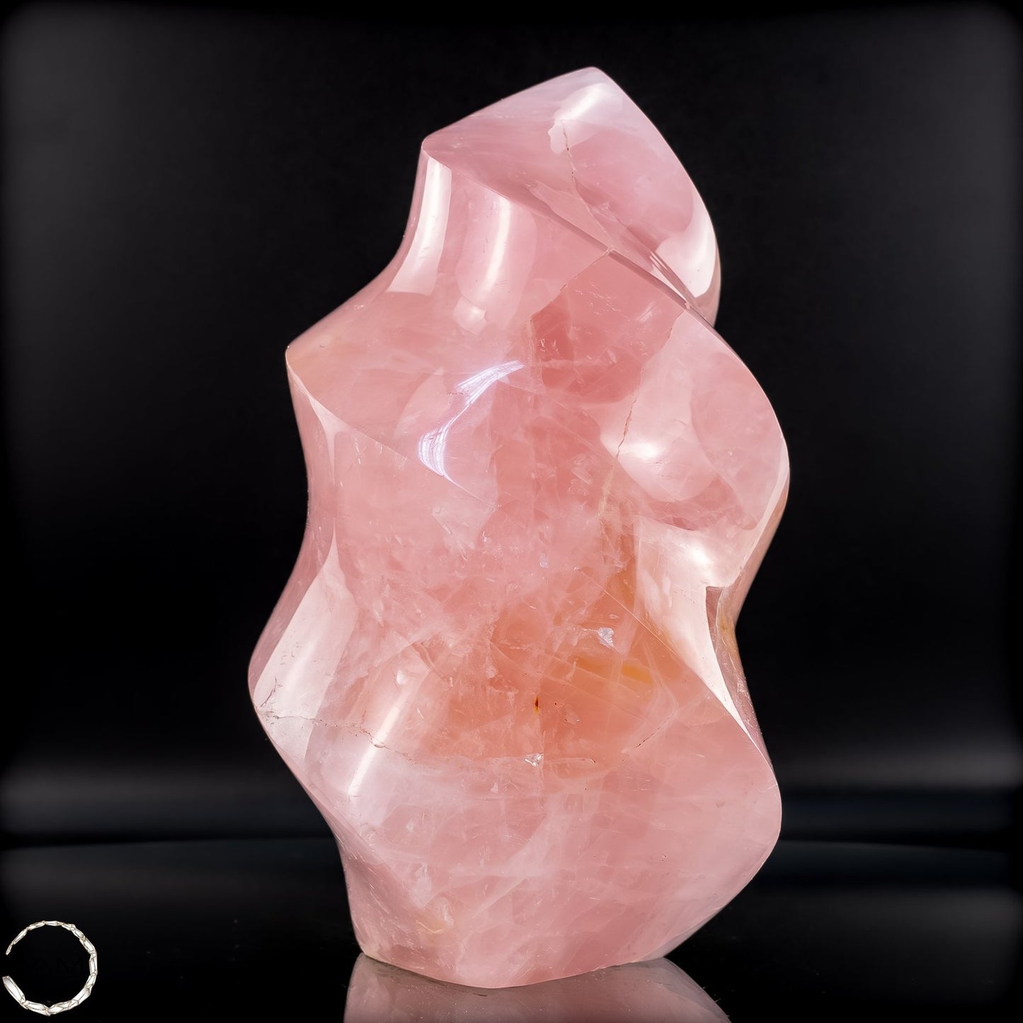 Natürliche Rosenquarz-Kristall Flamme aus Brasilien - 1959,94g